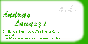 andras lovaszi business card